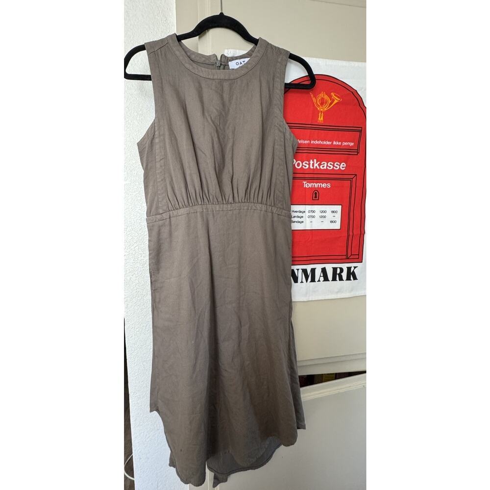 OAT NEW YORK Sleeveless‎ Linen Shirt Dress Size 4 NWOT Minimalism Scandinavian
